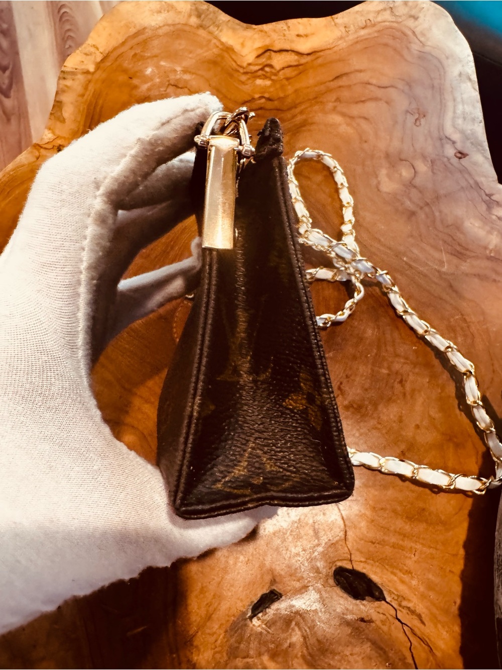 Louis Vuitton vintage monogram converted Crossbody pouchette  purse - Picture 13 of 13